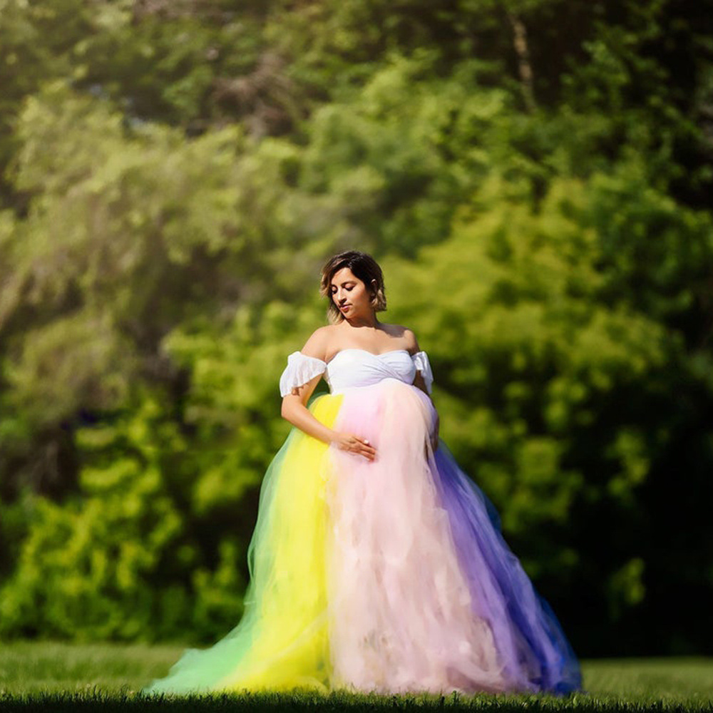 Maternity Wear - Robe longue de maternité en dentelle