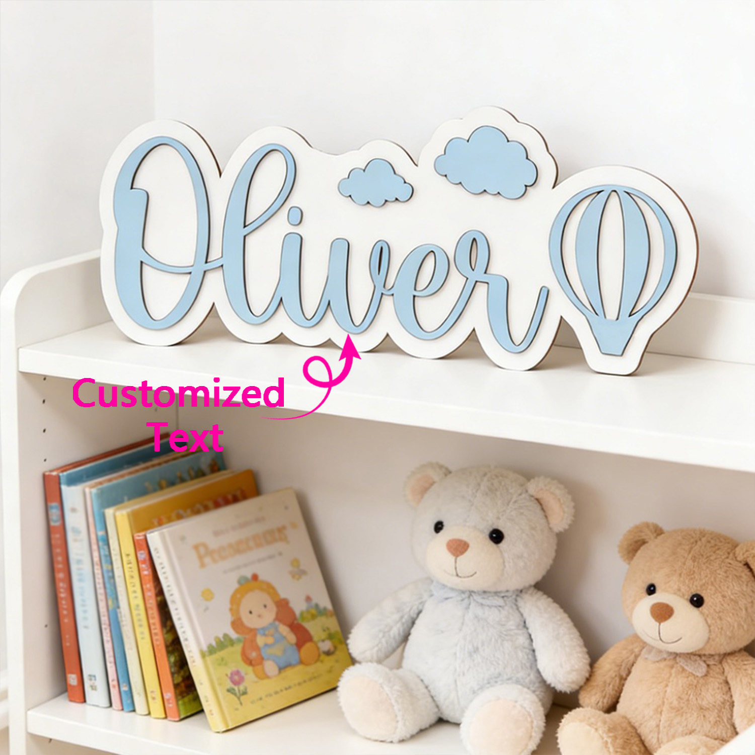 Nursery - Panneau de chambre personnalisé avec nom,
