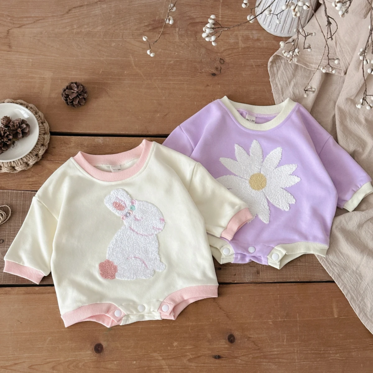 Combinaison à manches longues  - Newborn Baby Girl Romper Floral avis et prix